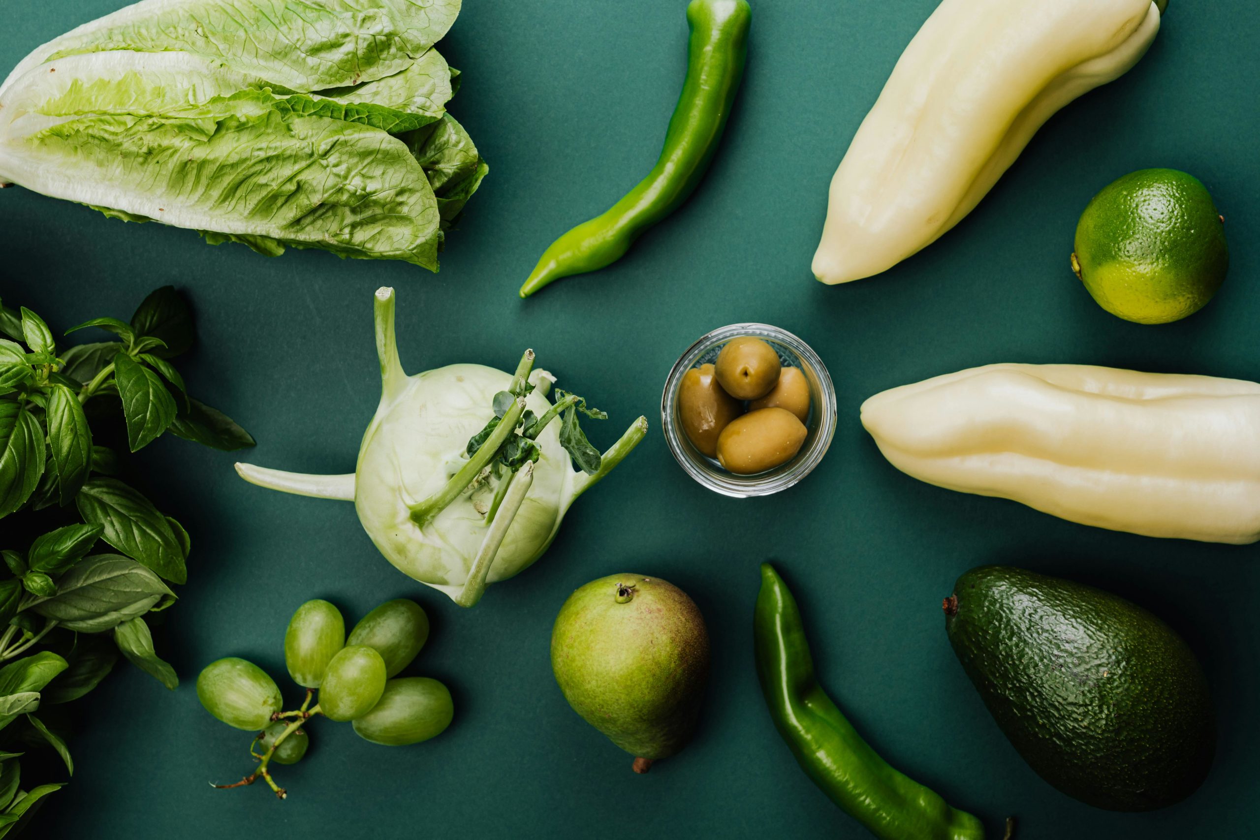 Kostenloses Stock Foto zu flatlay, früchte und gemüse, gesund